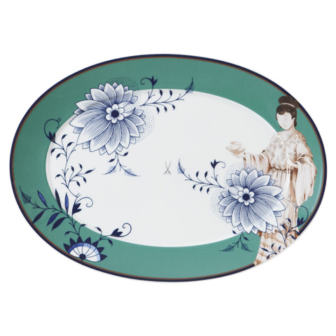 plate oval 36 cm, Noble Chinese